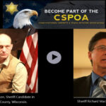 Sheriff Mack, Sam Bushman, and Steven Johnson, Sheriff Candidate in Juneau County, Wisconsin.
