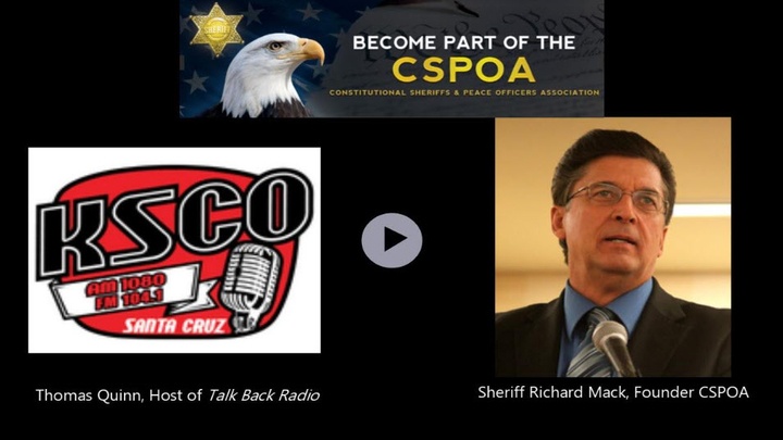 Sheriff Mack joins Thomas Quinn on his show, Talk Back Radio, along with Jack Frost.
