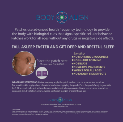 Body Align, fall asleep faster and get deep and restful sleep.