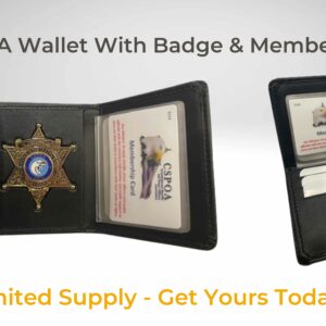 Official CSPOA Leather Wallet With Badge