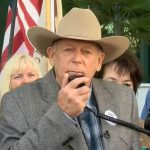 Cliven Bundy made a statement outside the office of the Sheriff
