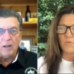 Sheriff Mack talks with Christie Hutcherson, founder of Women Fighting for Freedom.
