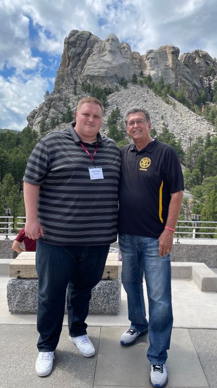 Justin Dukek, lifetime CSPOA member at Mt Rushmore