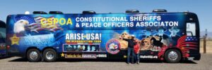 Sheriff Mack with the CSPOA's Arise USA Tour Bus.