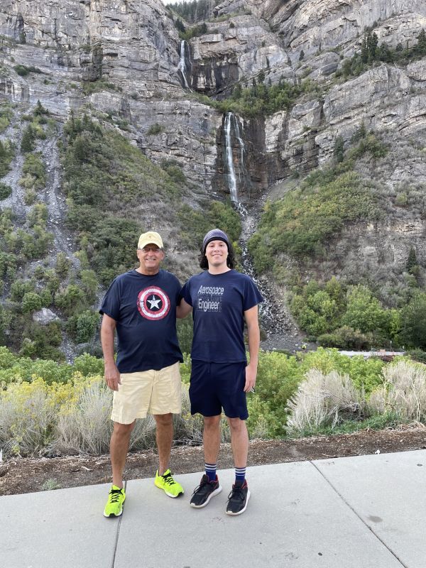 Sheriff Mack and Tonya’s son Ryan at Bridal Veil Falls near Provo, UT