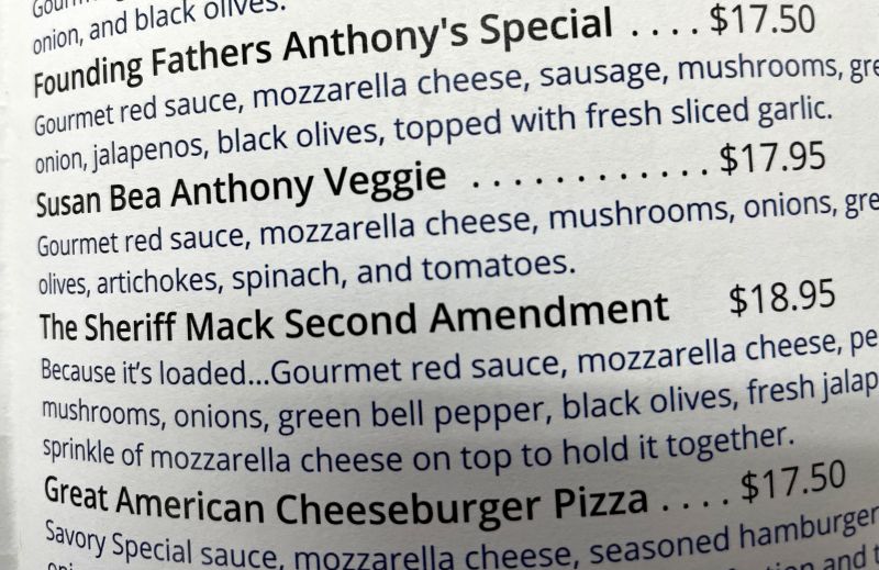 Great American Pizza in Kingman, AZ has a pizza named for Sheriff Mack!