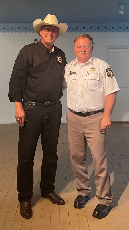 Sheriff Mack and Barry County, MI Sheriff Dar Leaf at a rally at Hillsdale College.