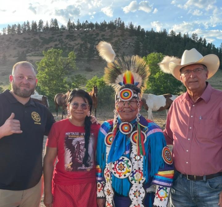 Sheriff Mack and son Jimmy with Chief Phillip Whiteman and his wife