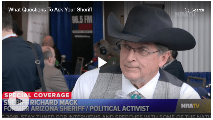 Sheriff Mack on a private phone call on what to ask your Sheriff.